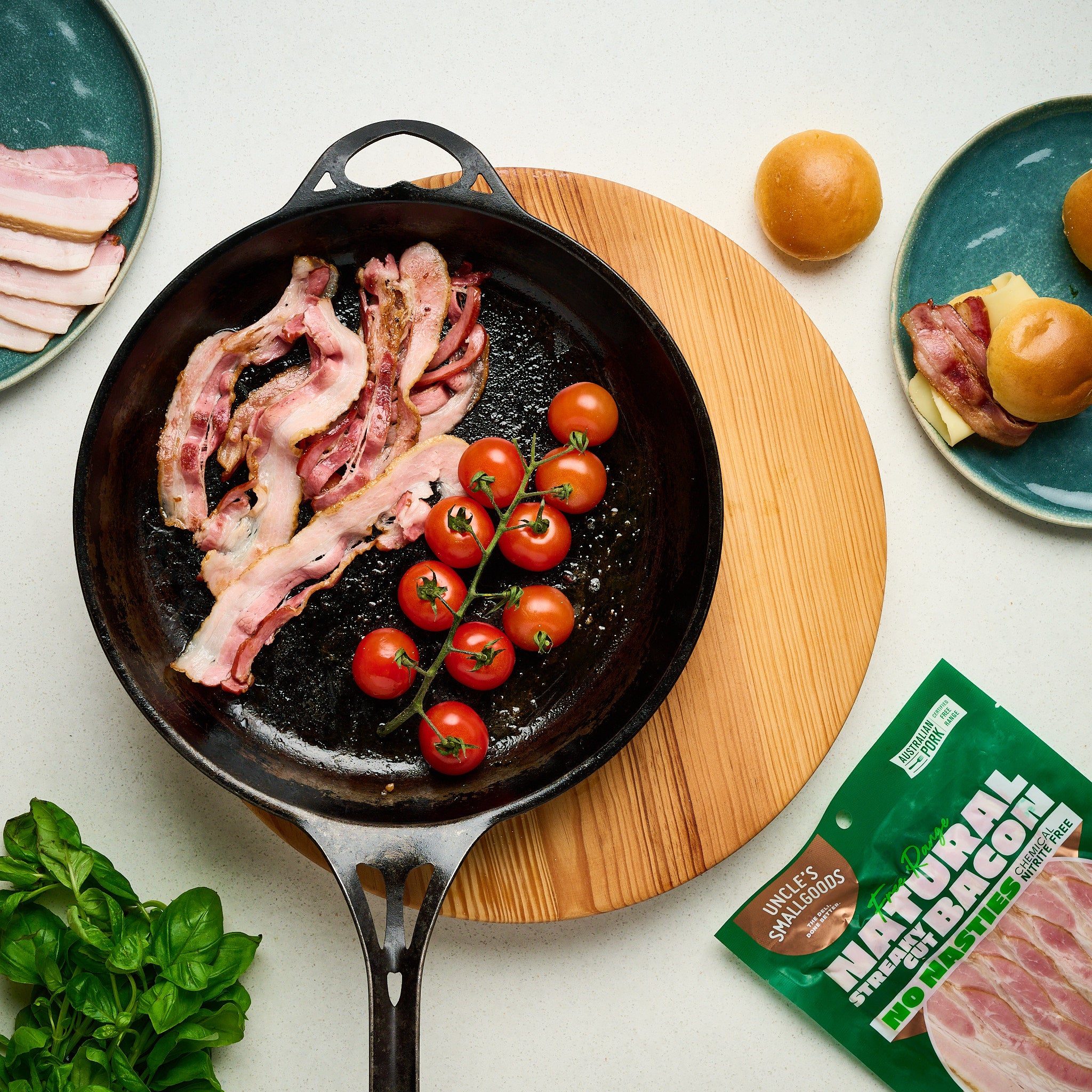 Natural Streaky Bacon Slab 1kg